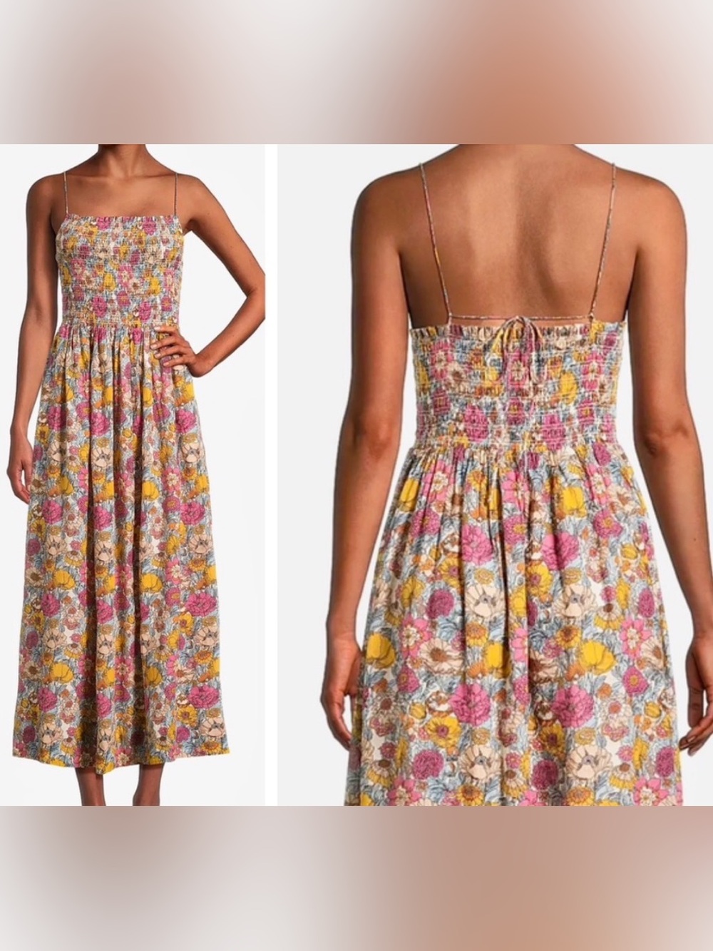 Trovata Floral Smocked Maxi Dress